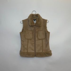 Bebe Faux Fur Camel Vest